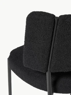 Bouclé gestoffeerde stoelen Samantha, 2 stuks