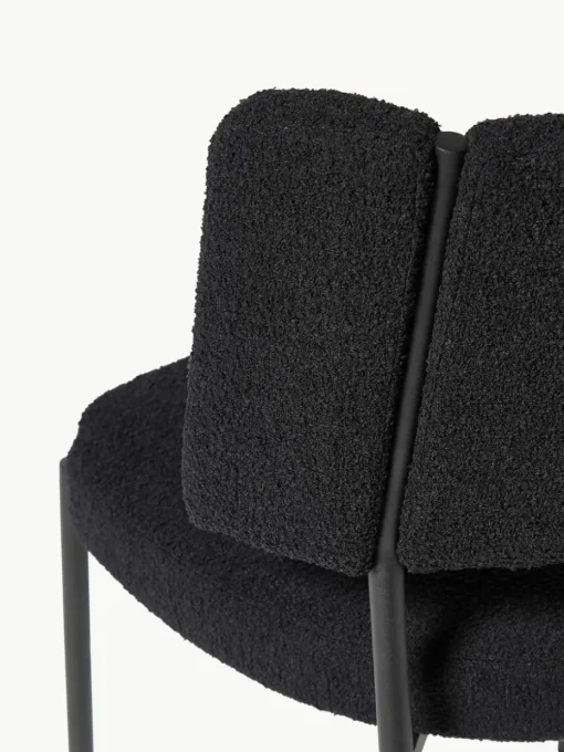 Bouclé gestoffeerde stoelen Samantha, 2 stuks