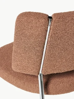 Bouclé gestoffeerde stoelen Samantha, 2 stuks
