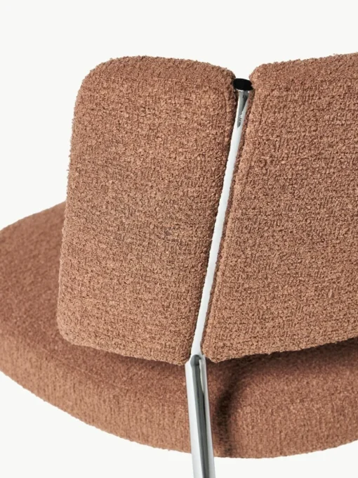 Bouclé gestoffeerde stoelen Samantha, 2 stuks