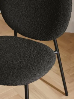 Bouclé gestoffeerde stoelen Ulrica, 2 stuks