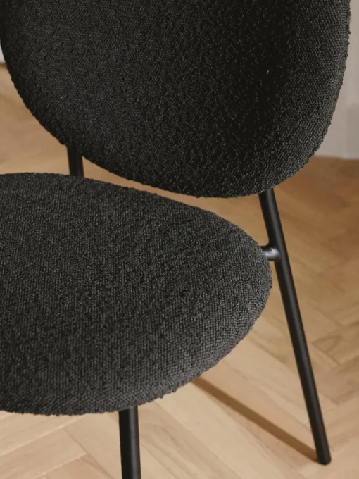 Bouclé gestoffeerde stoelen Ulrica, 2 stuks