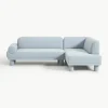 Bouclé hoekbank Lilo