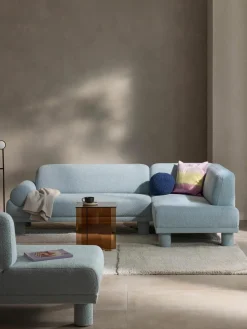 Bouclé hoekbank Lilo