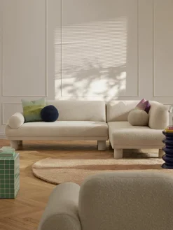 Bouclé hoekbank Lilo