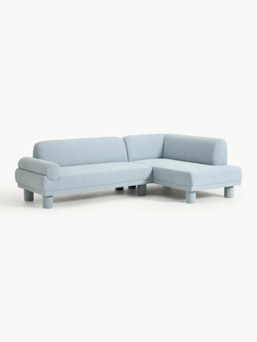 Bouclé hoekbank Lilo