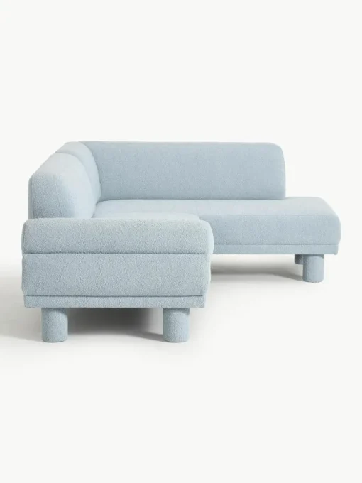 Bouclé hoekbank Lilo