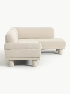 Bouclé hoekbank Lilo