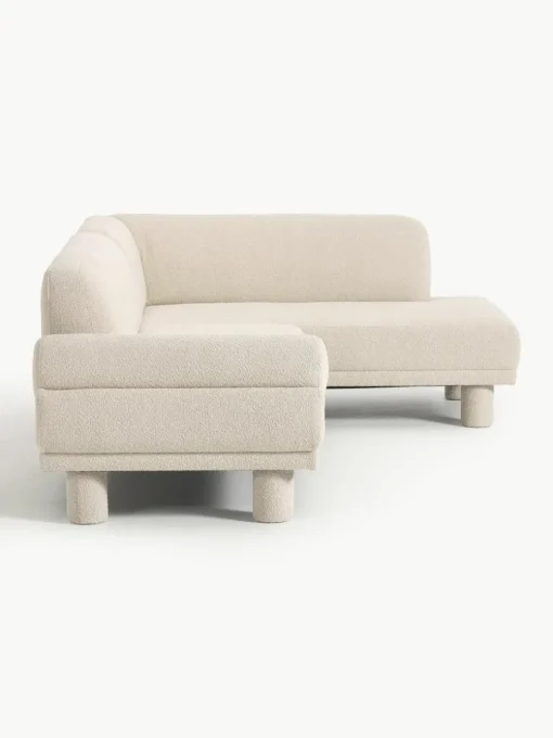Bouclé hoekbank Lilo