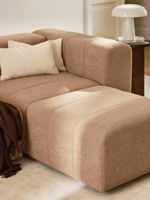 Bouclé hoekmodule Lena