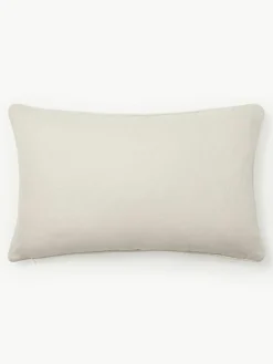 Bouclé kussenhoes Aya met bies