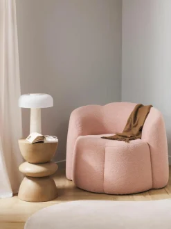 Bouclé loungefauteuil Fleur