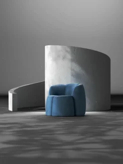 Bouclé loungefauteuil Fleur