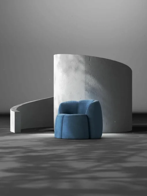 Bouclé loungefauteuil Fleur