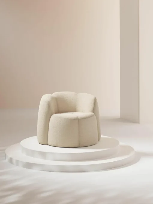 Bouclé loungefauteuil Fleur