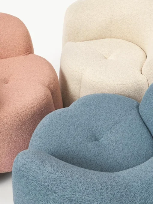 Bouclé loungefauteuil Fleur