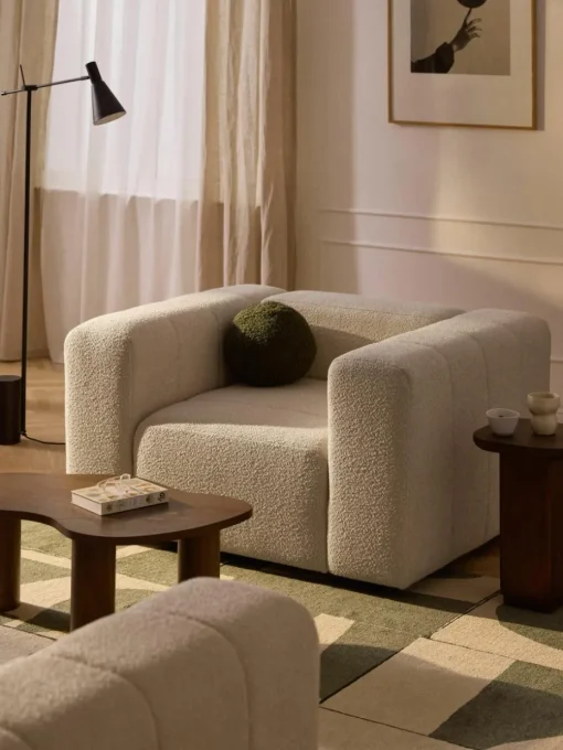 Bouclé loungefauteuil Lena