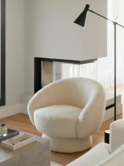 Bouclé loungefauteuil Ted