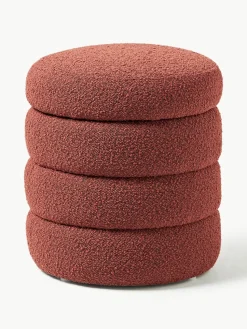 Bouclé poef Alto met opbergruimte