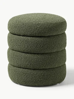 Bouclé poef Alto met opbergruimte