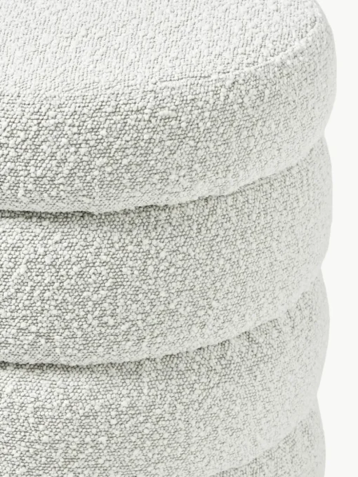 Bouclé poef Alto met opbergruimte