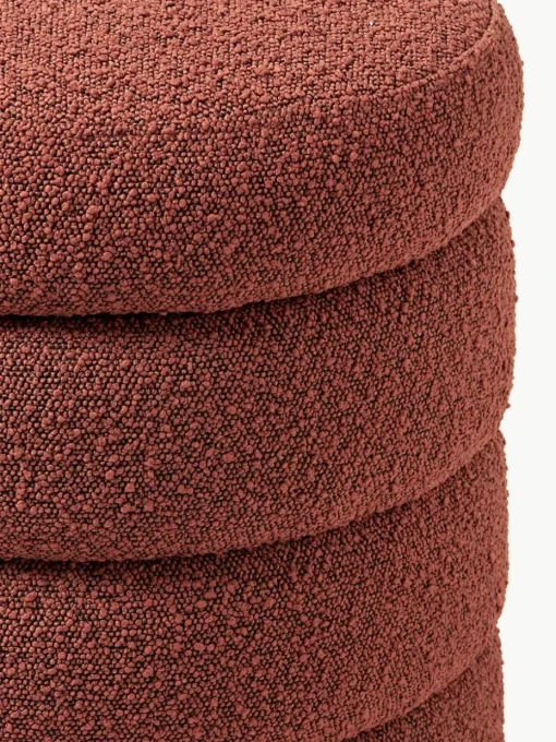 Bouclé poef Alto met opbergruimte