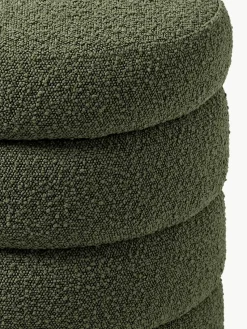 Bouclé poef Alto met opbergruimte