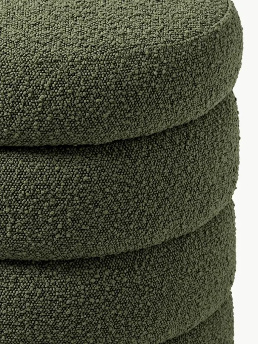 Bouclé poef Alto met opbergruimte