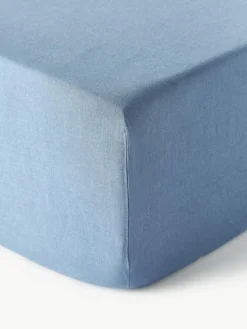 Boxspring hoeslaken Airy, gewassen linnen