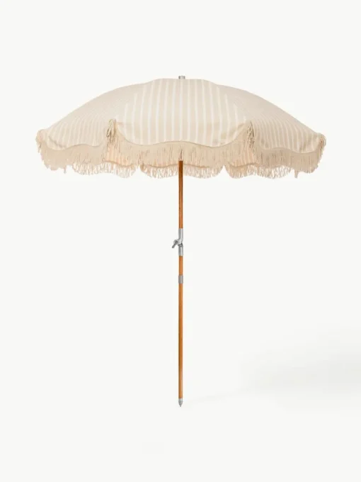 Buigbare parasol Retro met franjes, Ø 180 cm