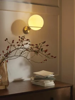 Carey glazen bol wandlamp