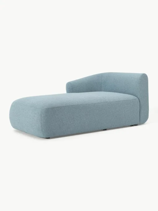 Chaise longue hoekmodule Sofia uit bouclé