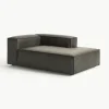Chaise longue hoekmodule Lennon van gerecycled leer