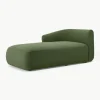 Chaise longue hoekmodule Sofia uit bouclé