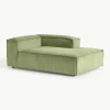 Chaise longue hoekmodule Lennon van corduroy