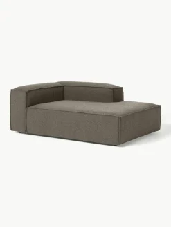 Chaise longue hoekmodule Lennon uit bouclé