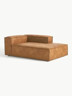 Chaise longue hoekmodule Lennon van gerecycled leer