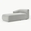Chaise longue hoekmodule Sofia uit bouclé