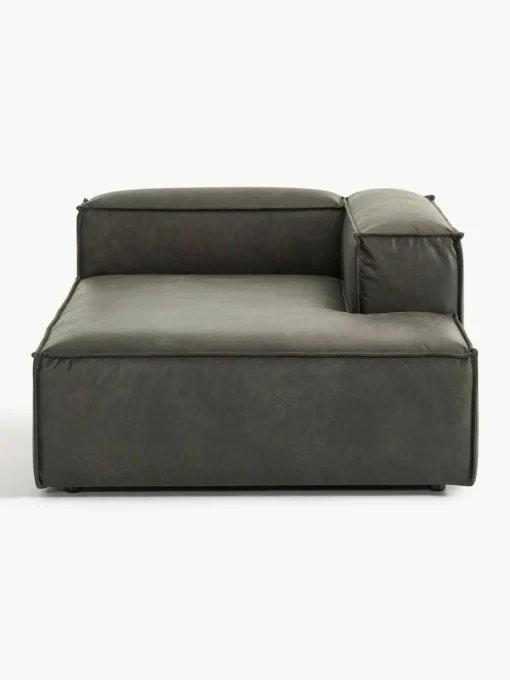 Chaise longue hoekmodule Lennon van gerecycled leer