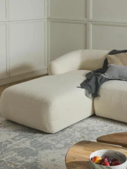 Chaise longue hoekmodule Sofia uit teddy