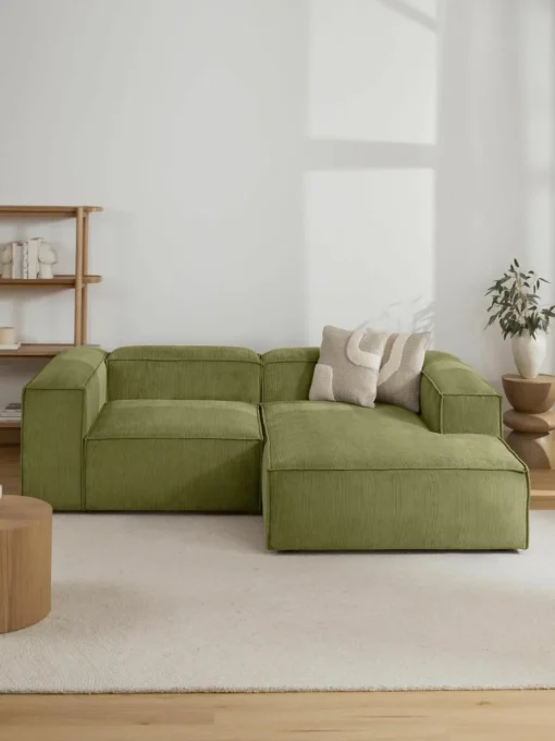 Chaise longue hoekmodule Lennon van corduroy