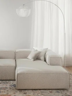 Chaise longue hoekmodule Lennon van bouclé