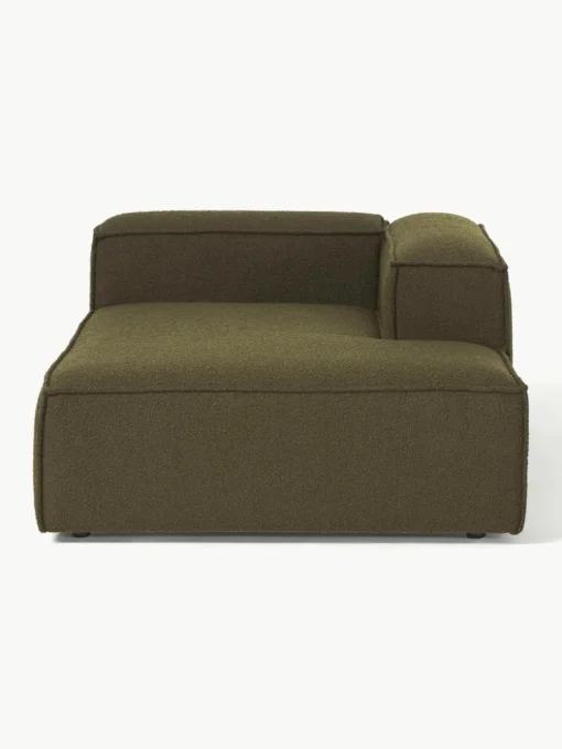 Chaise longue hoekmodule Lennon uit bouclé