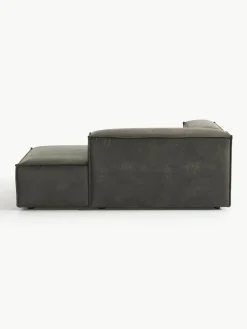 Chaise longue hoekmodule Lennon van gerecycled leer