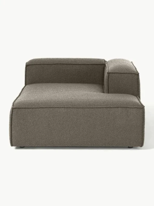 Chaise longue hoekmodule Lennon uit bouclé