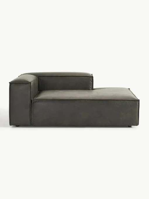 Chaise longue hoekmodule Lennon van gerecycled leer