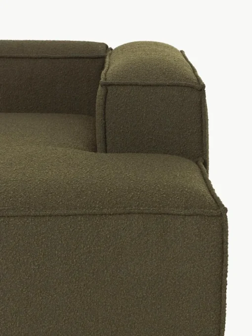 Chaise longue hoekmodule Lennon uit bouclé