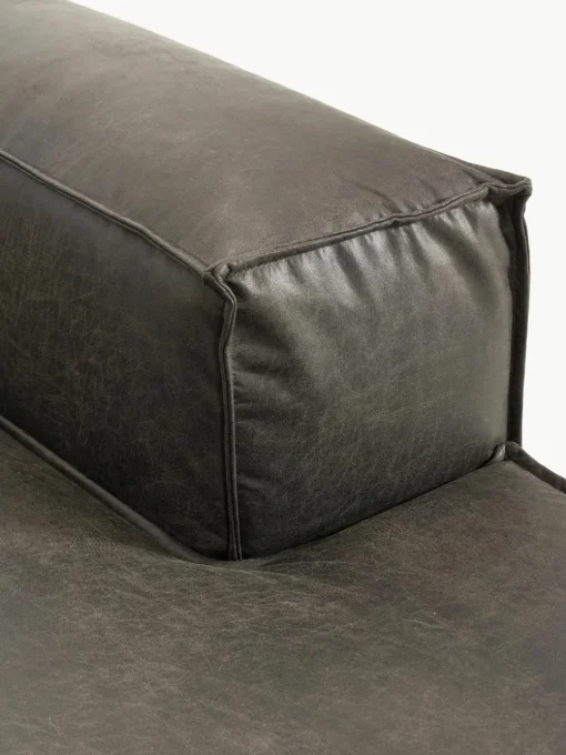 Chaise longue hoekmodule Lennon van gerecycled leer