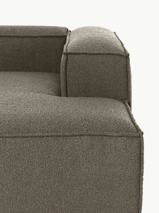 Chaise longue hoekmodule Lennon uit bouclé