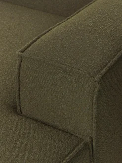 Chaise longue hoekmodule Lennon uit bouclé